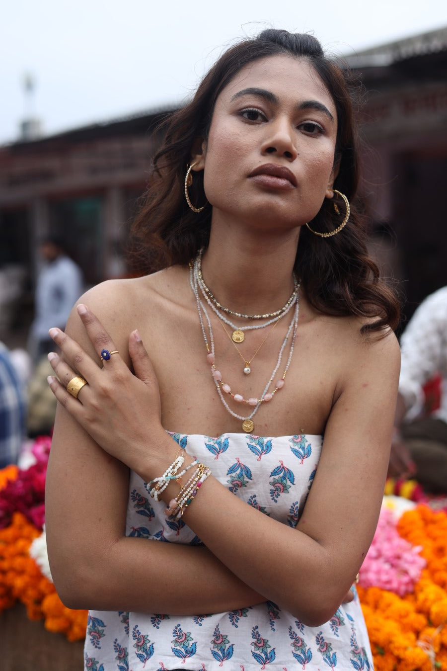 Eagle Charm Multi Beryl Necklace