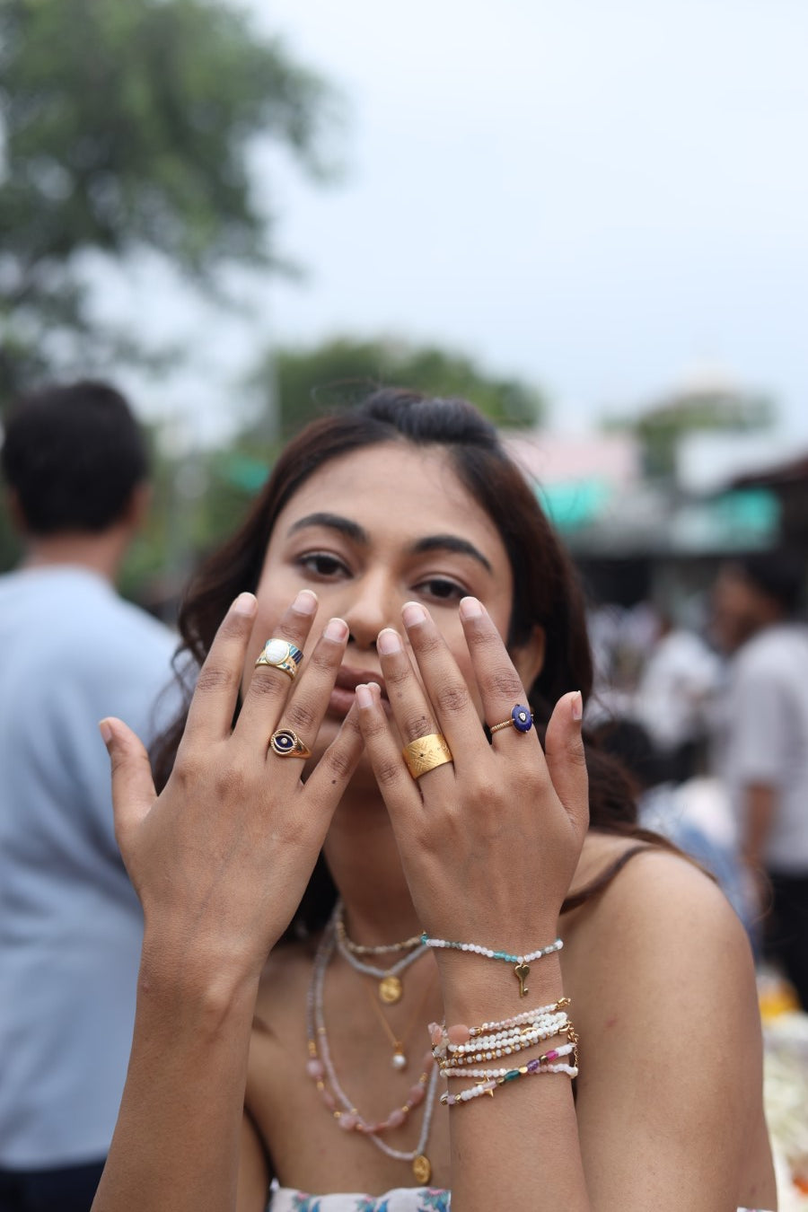 Nazar Shield Evil Eye Lapis Ring