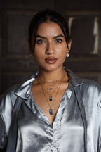 Crystal Quartz Duo Star Necklace