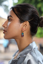 Crystal Quartz Ocean Depth Drop Earring