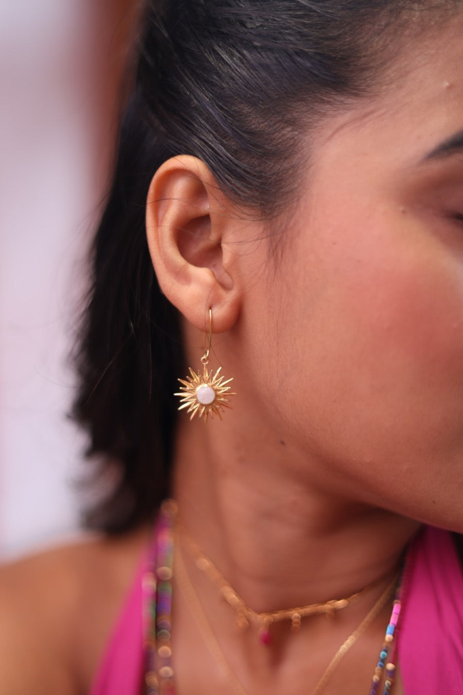 Sunshine Moonstone Earring