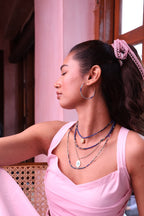 Soul String Shaded Blue Opal Necklace