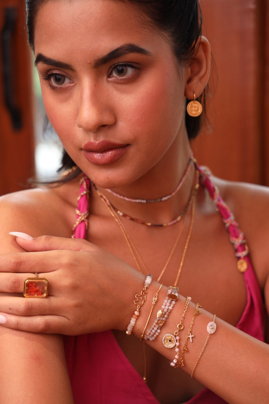 Aligned Jewels Necklace