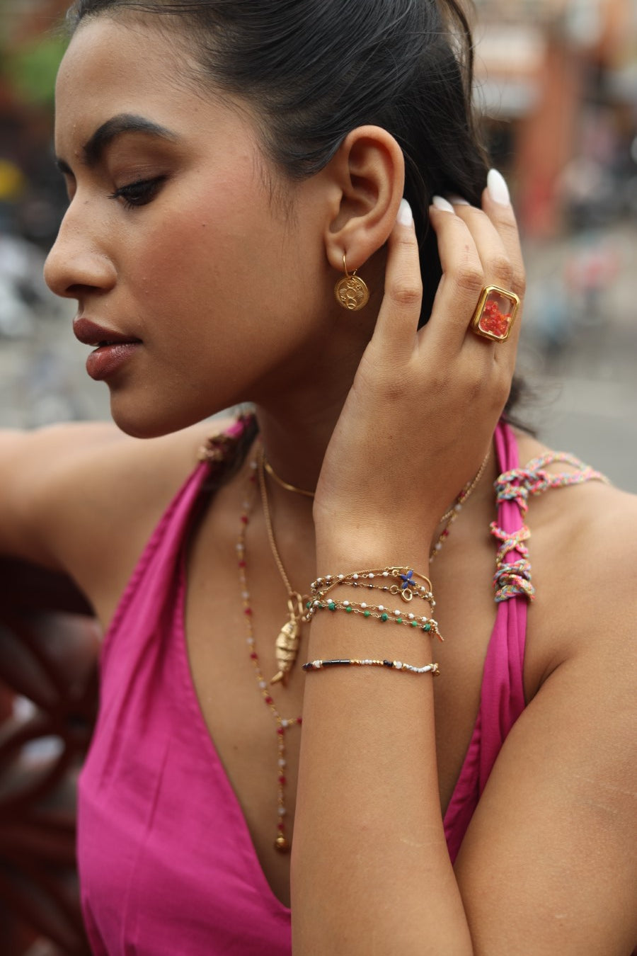 Midnight Drop Earring