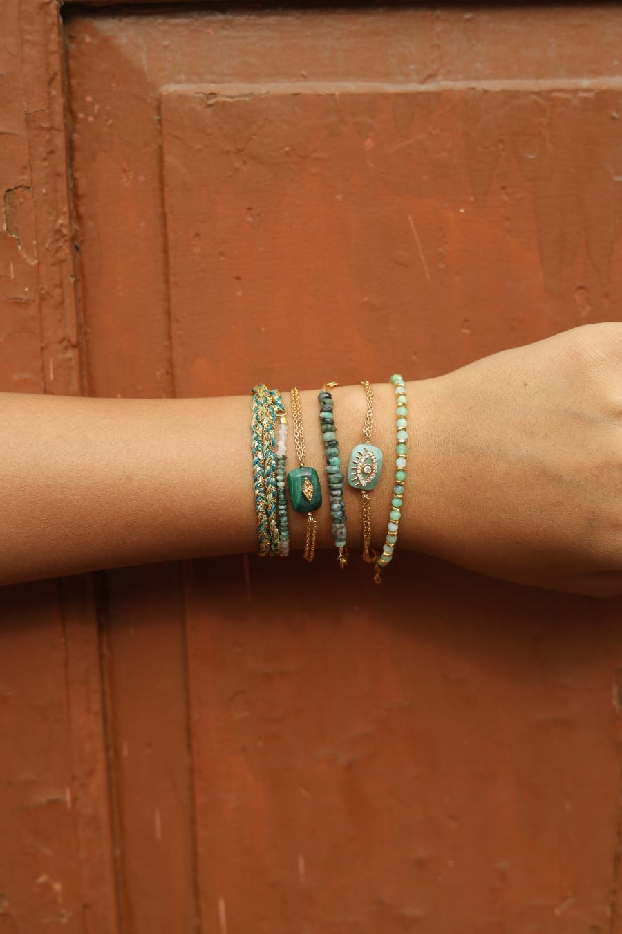 Evil Eye Shield Amazonite Bracelet
