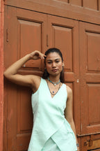 Scarab Lapis Drop Necklace