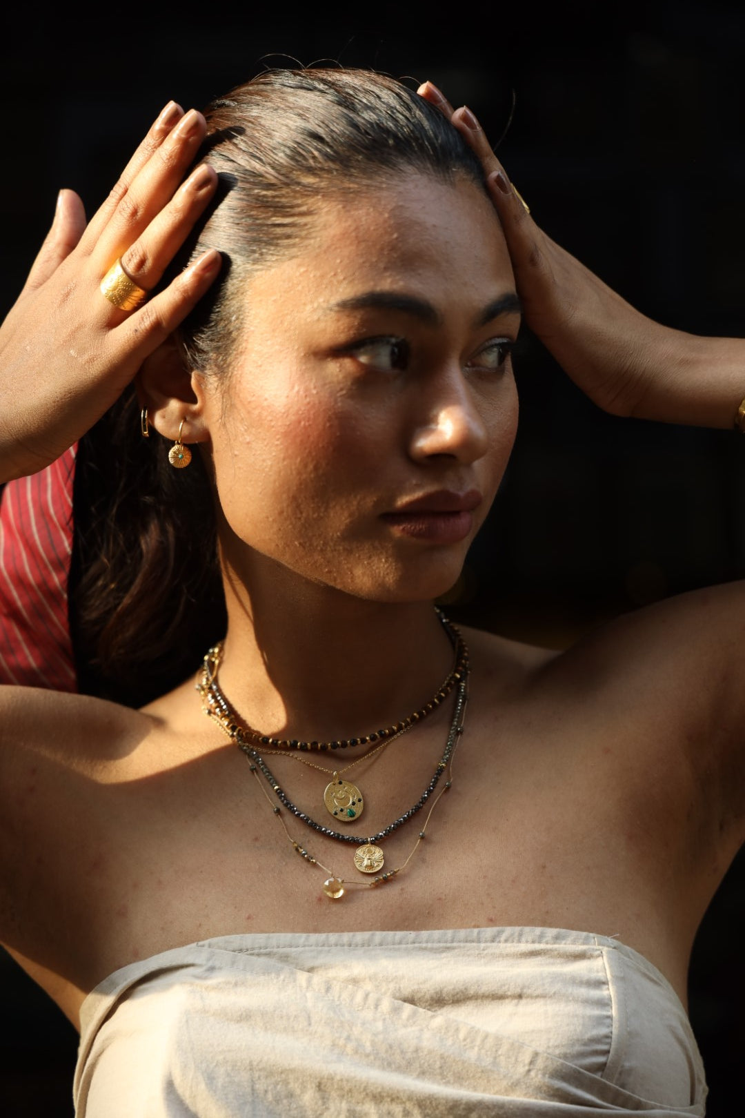 Beetle Black Pyrite Necklace