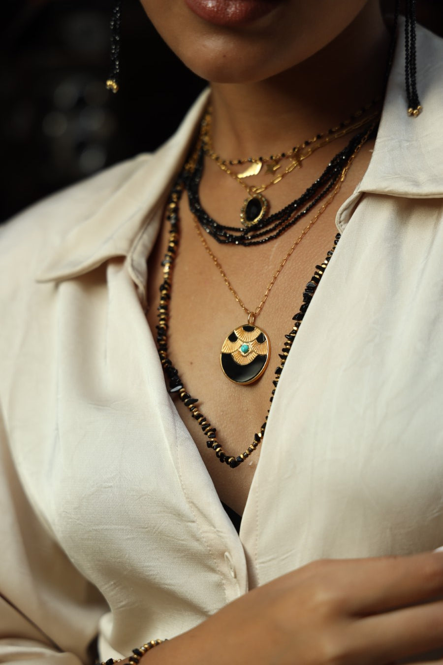 Aura Black Onyx Zyra Necklace