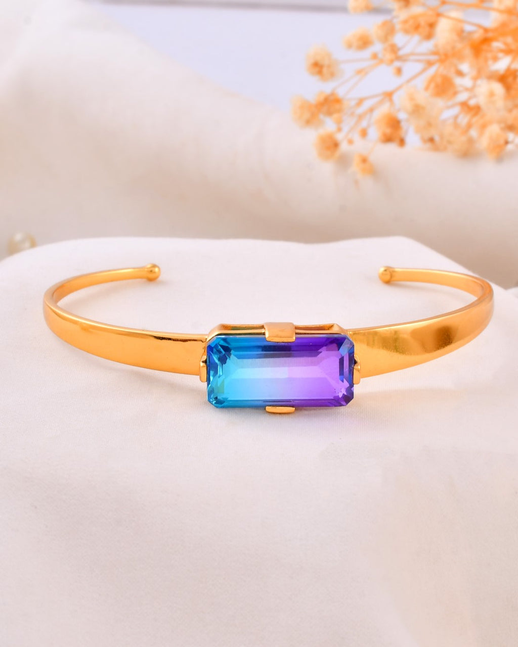 Moon Mist Crystal Quartz Cuff