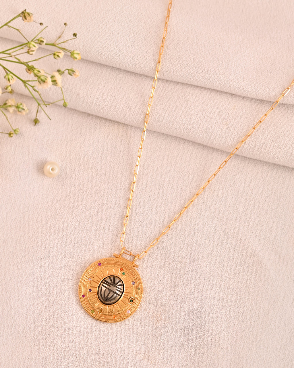 Surya Pyrite Necklace