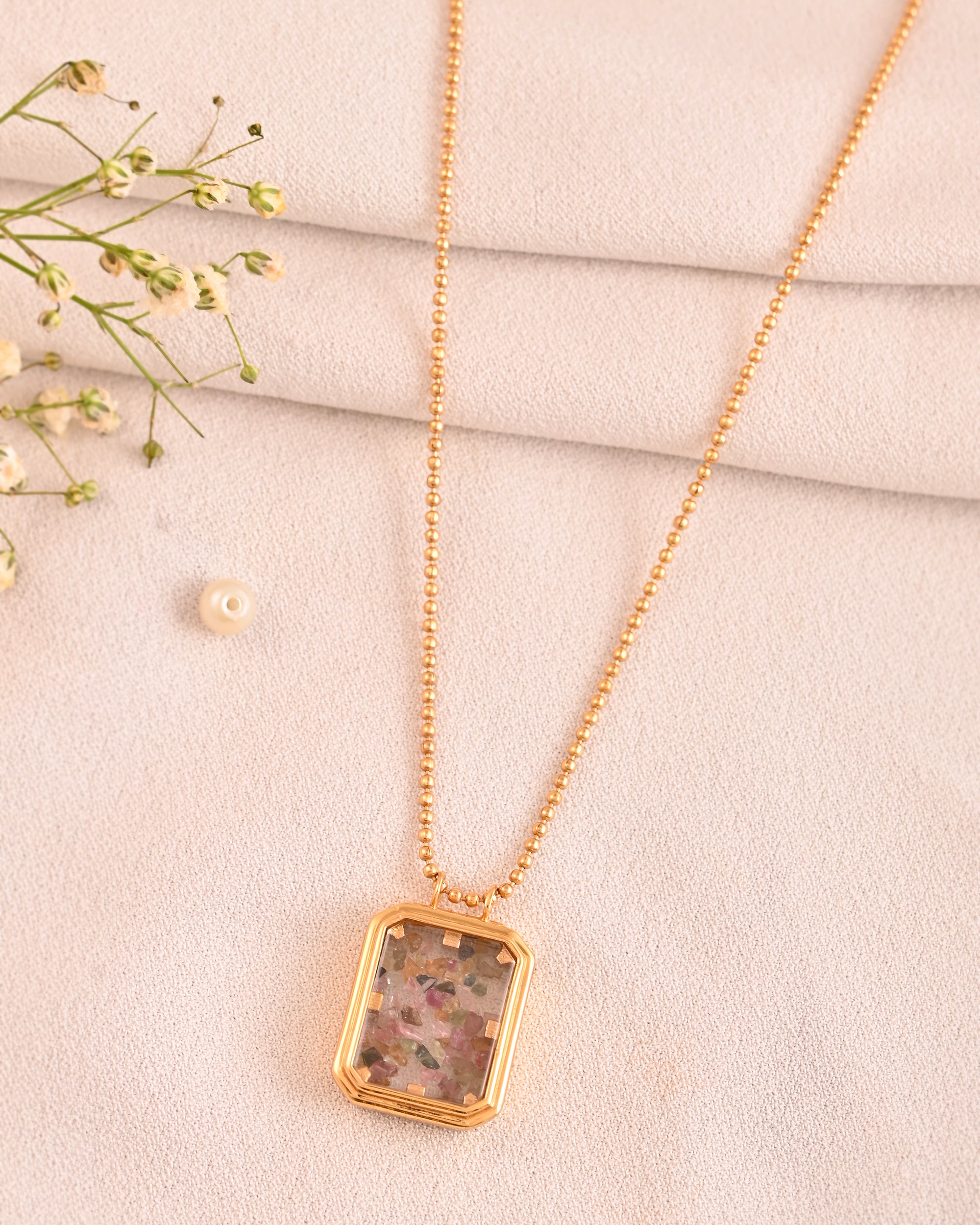 Locked Aura Tourmaline Necklace