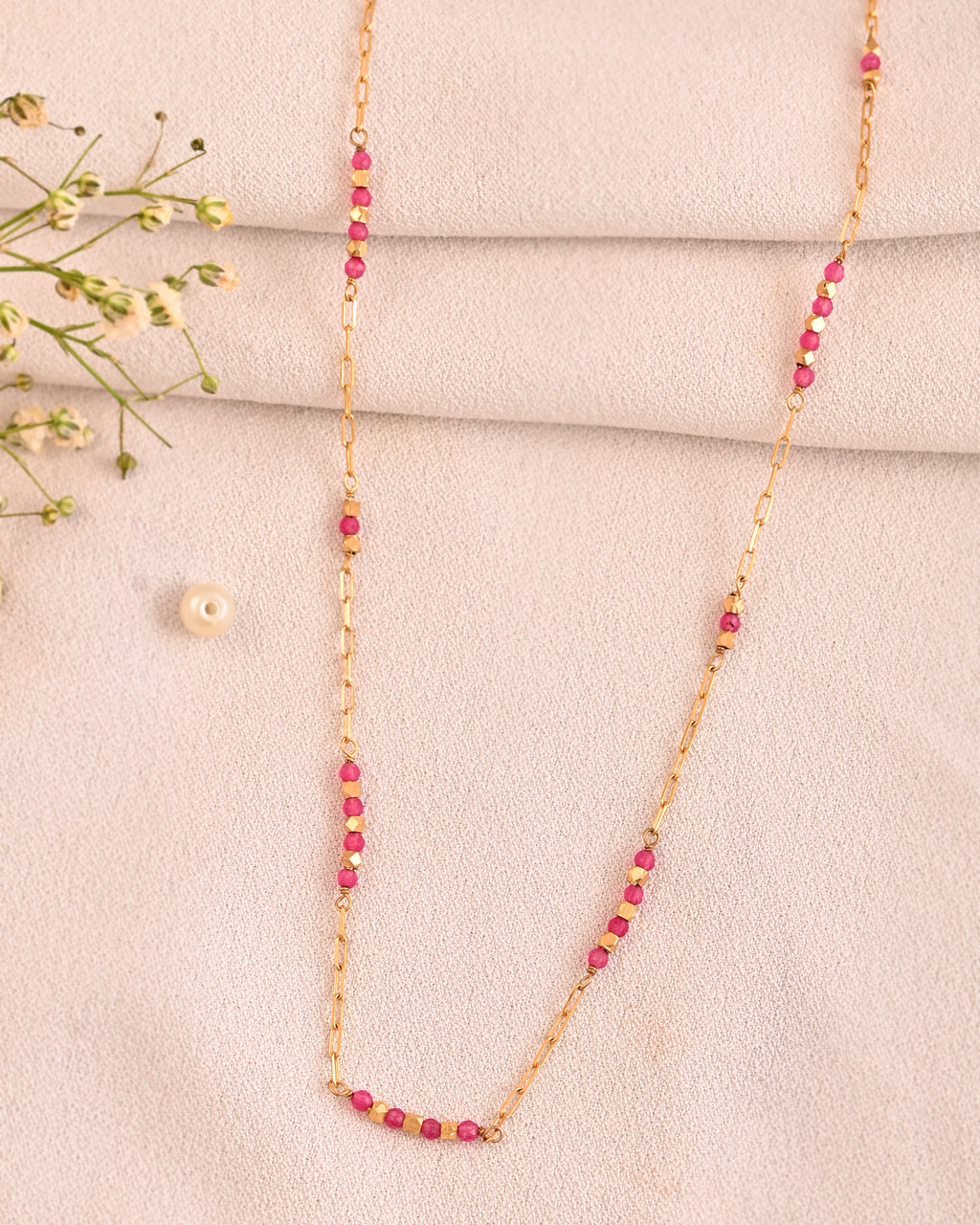 Prosperity Pink Jade Necklace