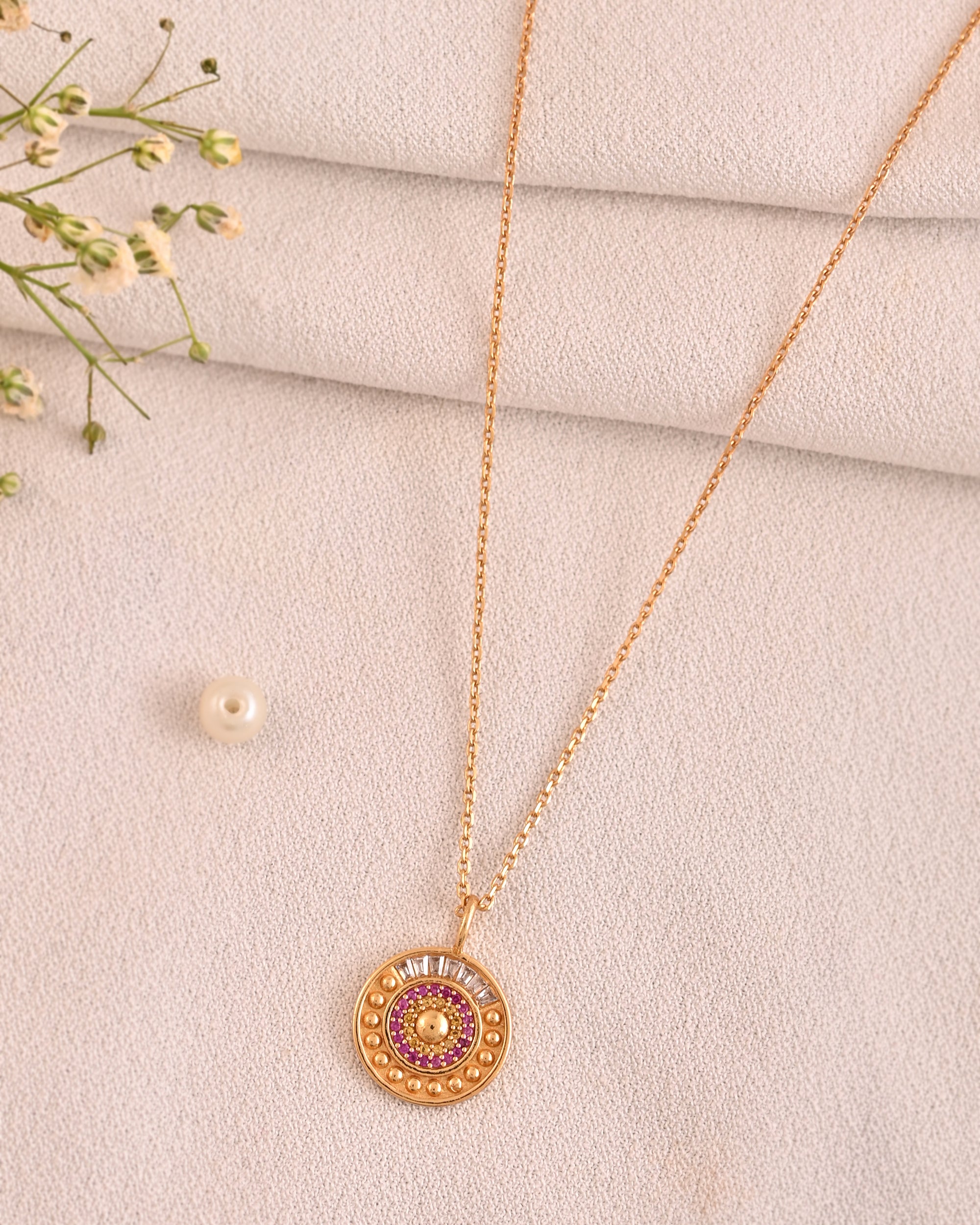 Starlight Fuschia Color Necklace