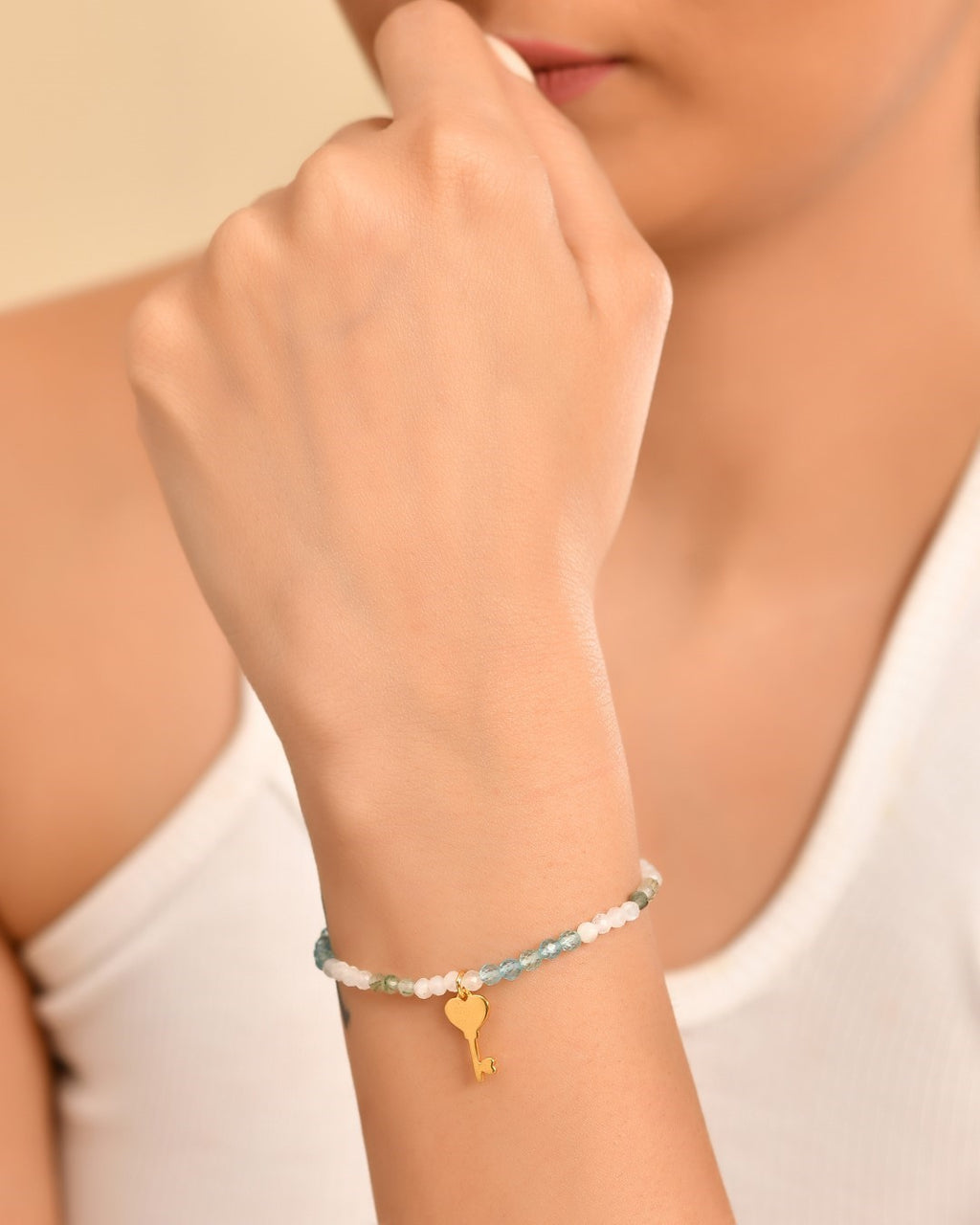 Key To Happiness Moonstone Bracelet