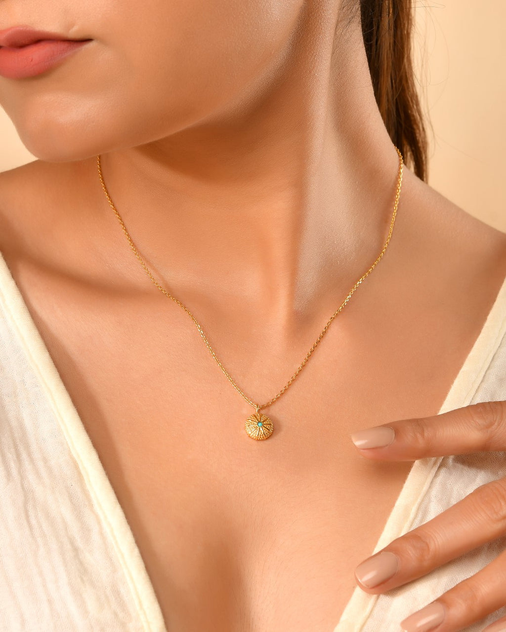 Sea Urchin Turquoise Necklace