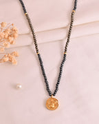 Beetle Black Pyrite Necklace