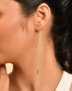 Evil Eye Amazonite Drop Earring