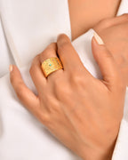 Galaxy Coral & Turquoise Ring