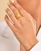 Aurora Coral & Turquoise Ring