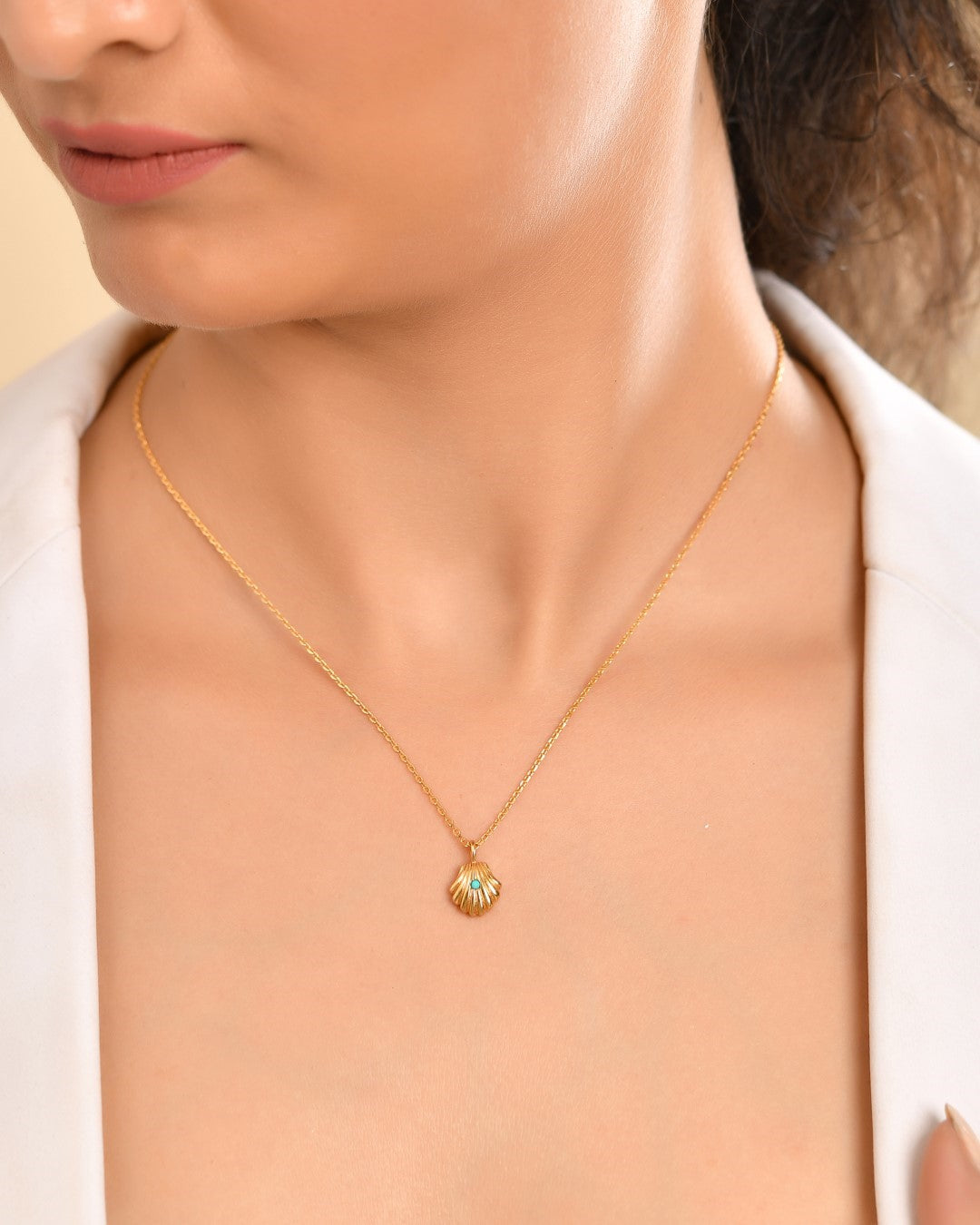 Sea Shell Turquoise Necklace