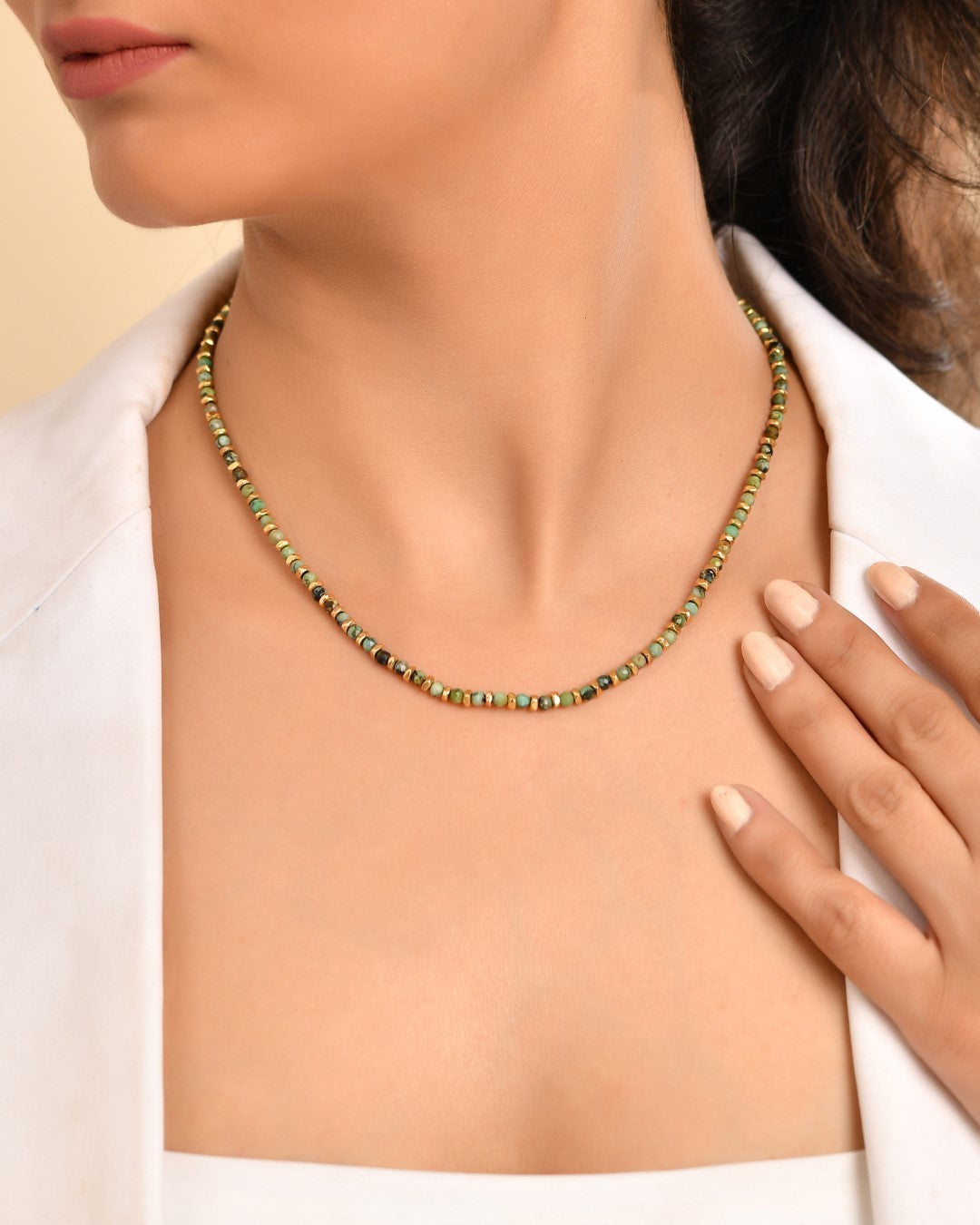 Soul Beaded Multi Turqoise Necklace