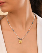 Eagle Charm Multi Beryl Necklace