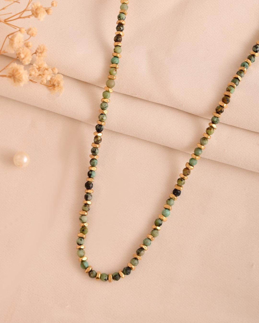 Soul Beaded Multi Turqoise Necklace