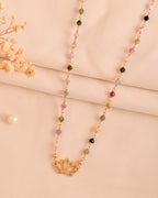 Lotus Bloom Tourmaline  Necklace