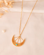 Lunar Arc Turquoise Necklace