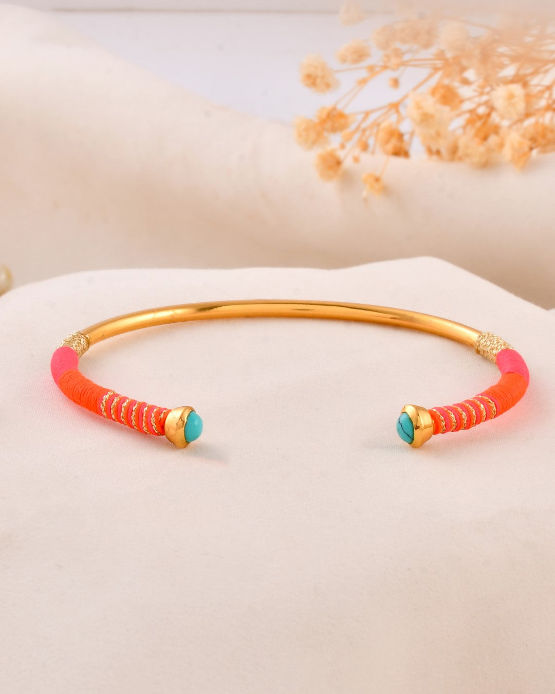 Aura Lagoon Orange Turquoise Cuff