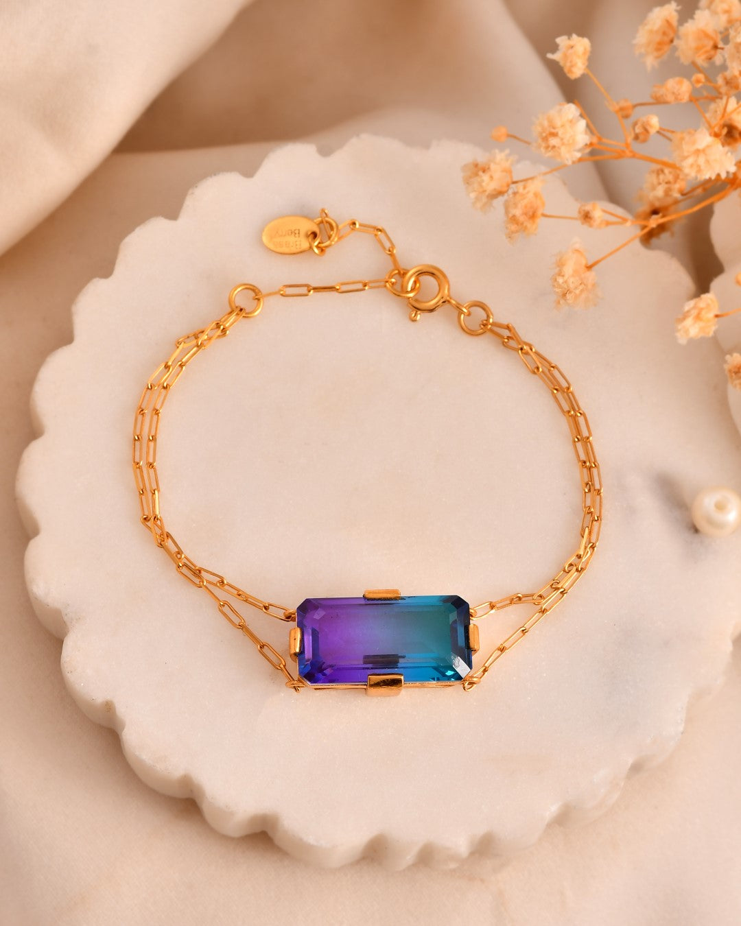 Crystal Quartz Dream Stone Cuff