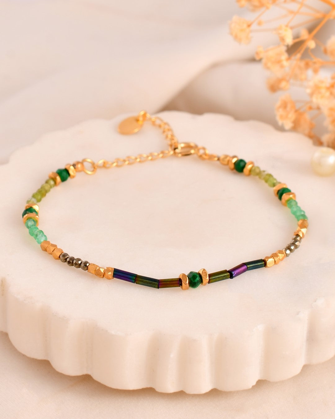 Balance Beads Green Hematite Multi-stone Bracelet