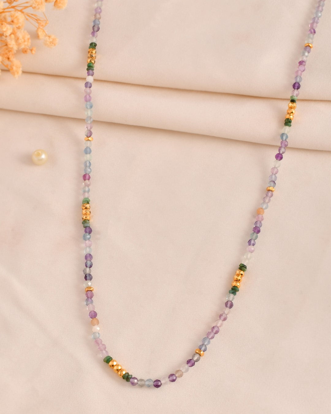 Multi Fluorite Mystic Beads Necklace Necklace