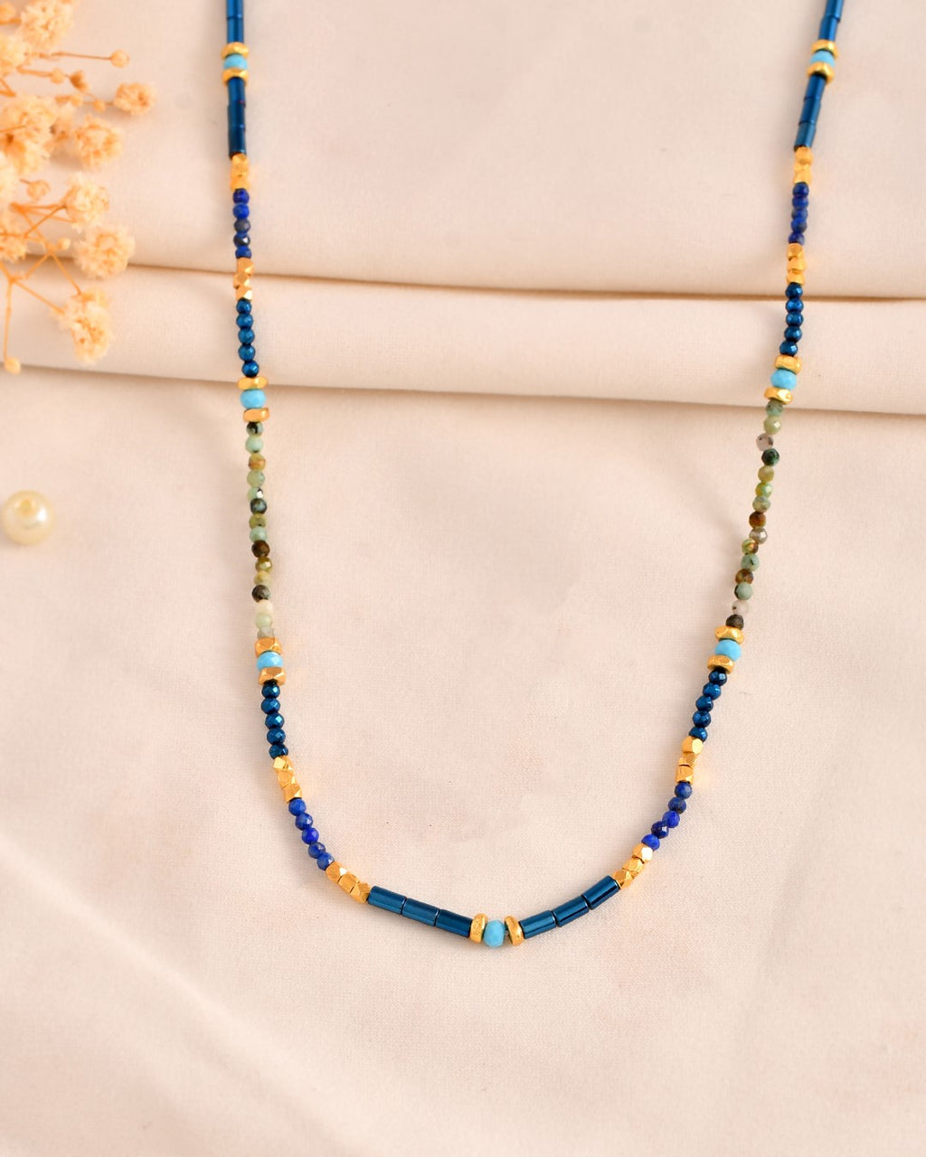 Soul String Light Turquoise Necklace