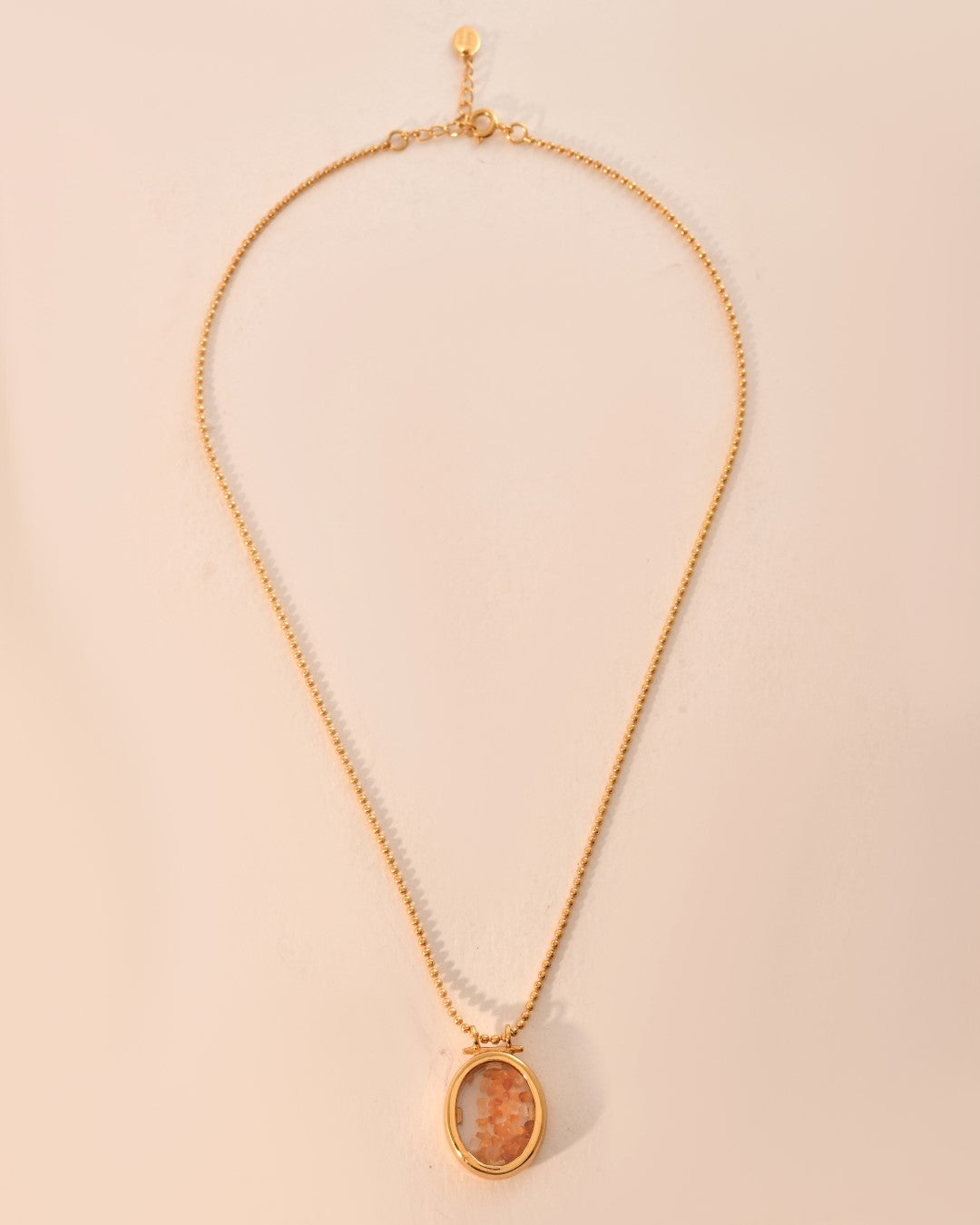 Locked Aura Fire Opel Necklace