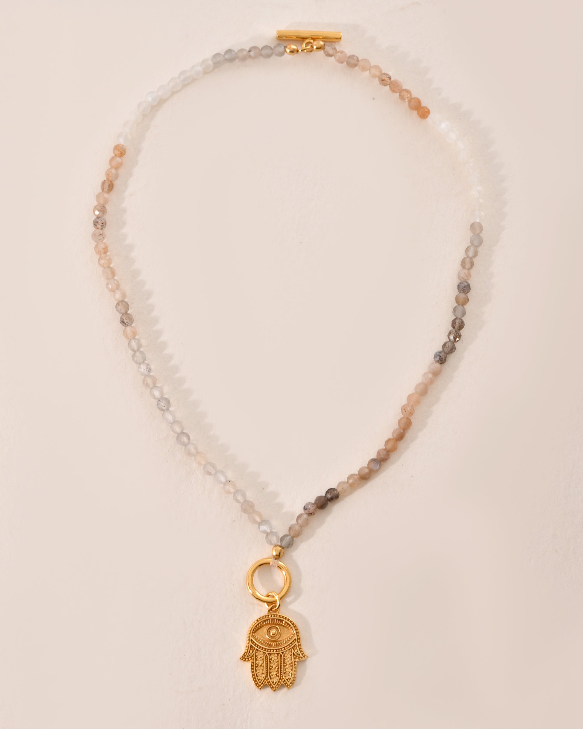 Aura Hamsa Moonstone Bracelet