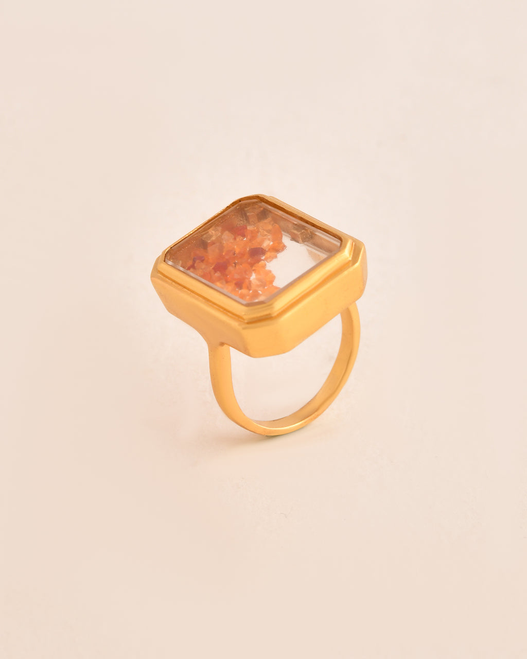 Chips in Motion Fire Opal Ring