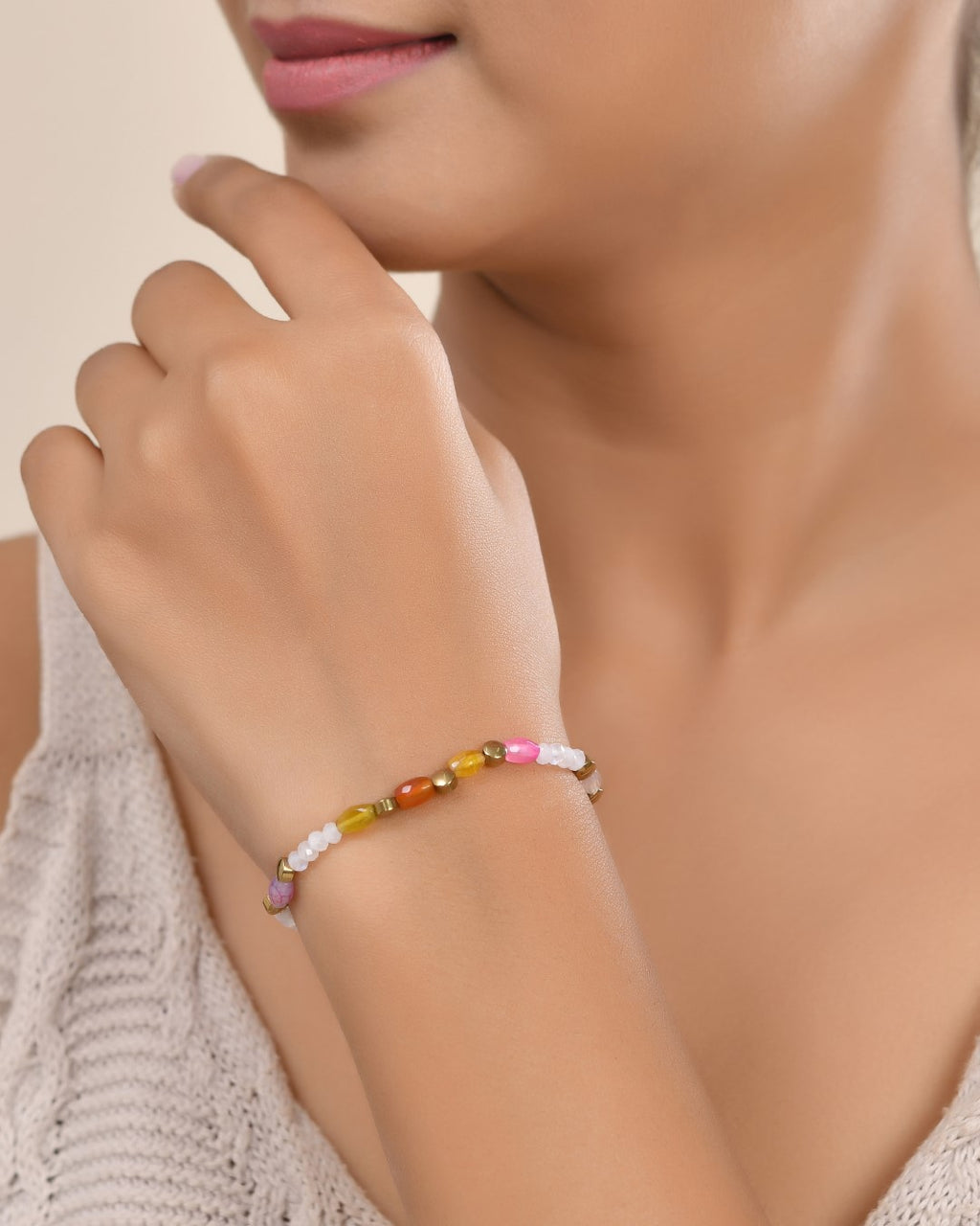 Harmony Rainbow Moonstone Bracelet