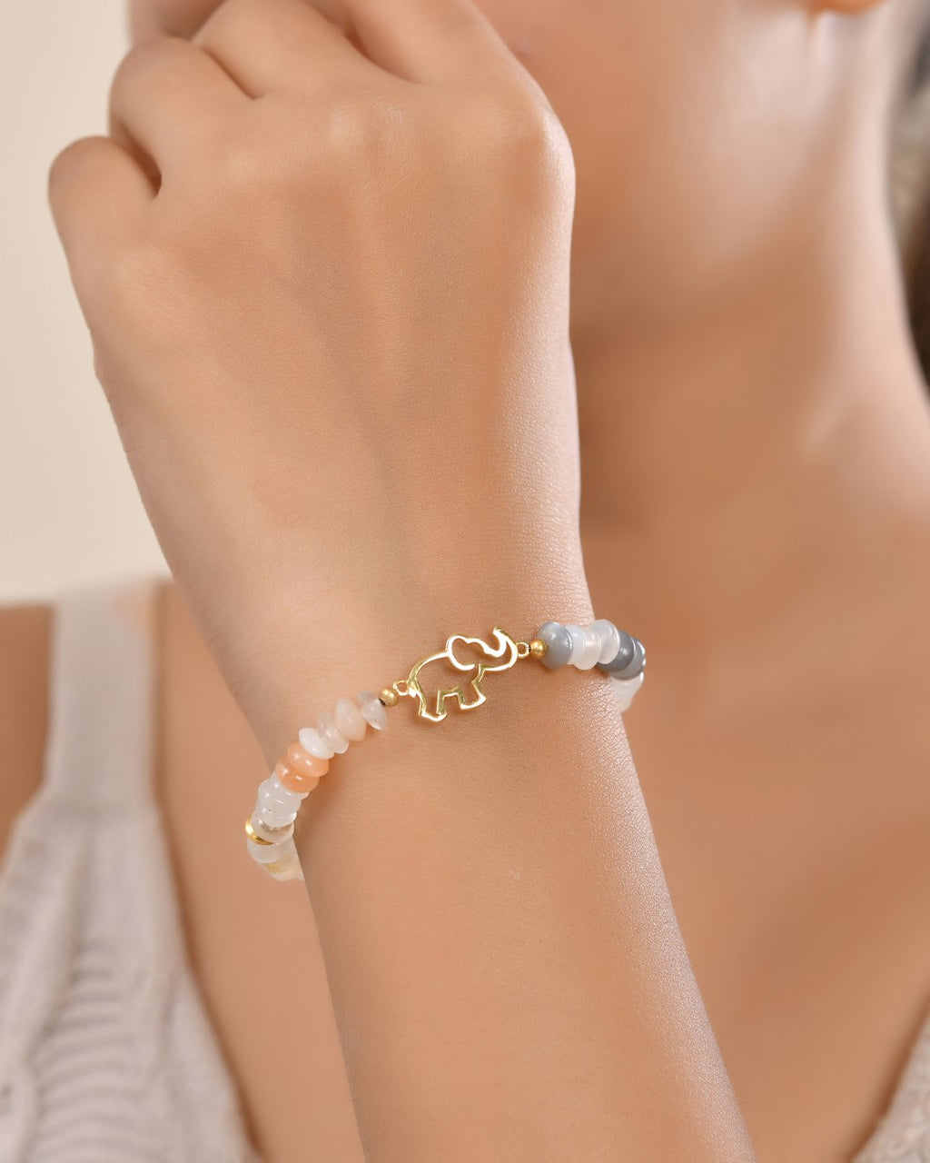 Elephant Moonstone Bracelet