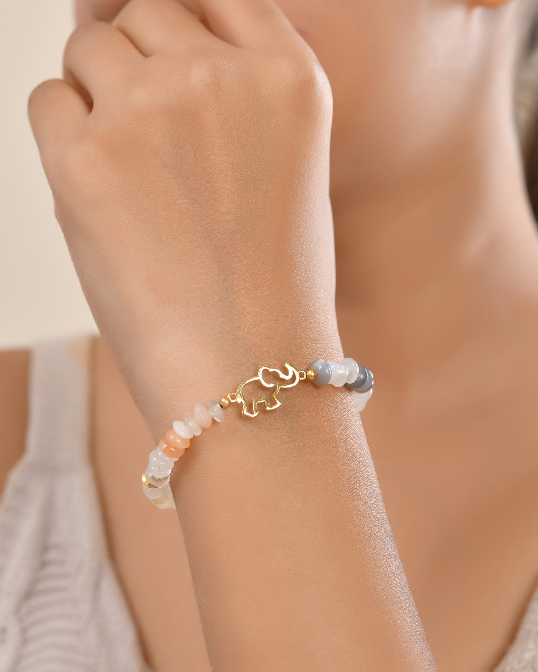 Elephant Moonstone Bracelet