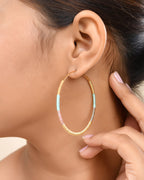 Golden Threaded Hoops