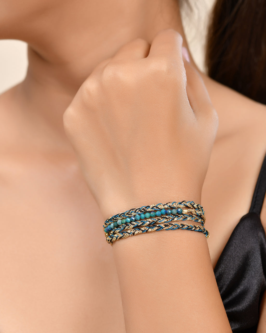 Sacred Spiral Azurite Bracelet