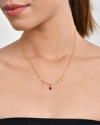 Sprit Stones Ruby Necklace