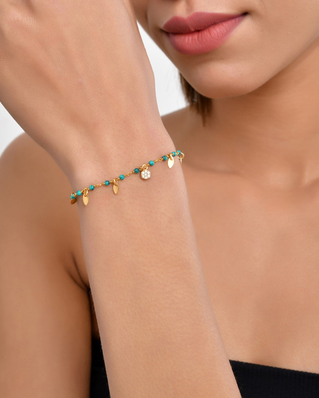 Chakra Charms Turquoise Bracelet