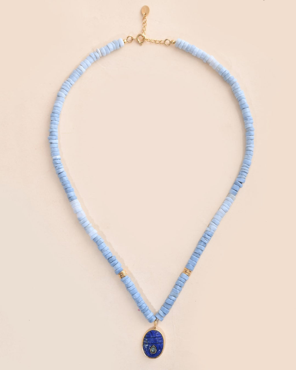 Aura Blue Opal & Lapis Necklace