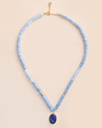 Aura Blue Opal & Lapis Necklace