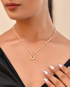 Eternal Evil Eye Pink Opal Necklace