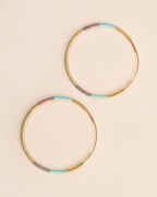 Golden Threaded Hoops