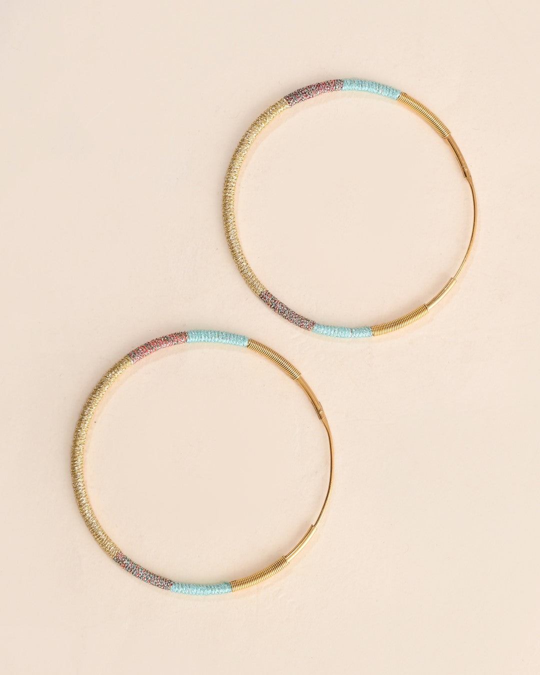 Golden Threaded Hoops
