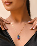 Crystal Quartz Duo Star Necklace